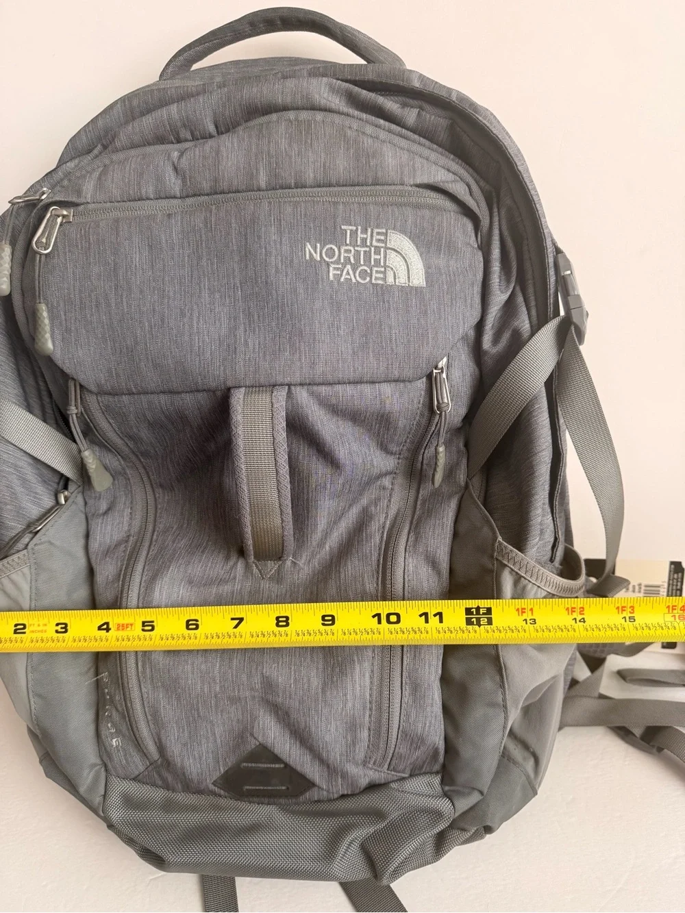 The North Face Surge Backpack Gray Laptop Travel School Hiking Bag